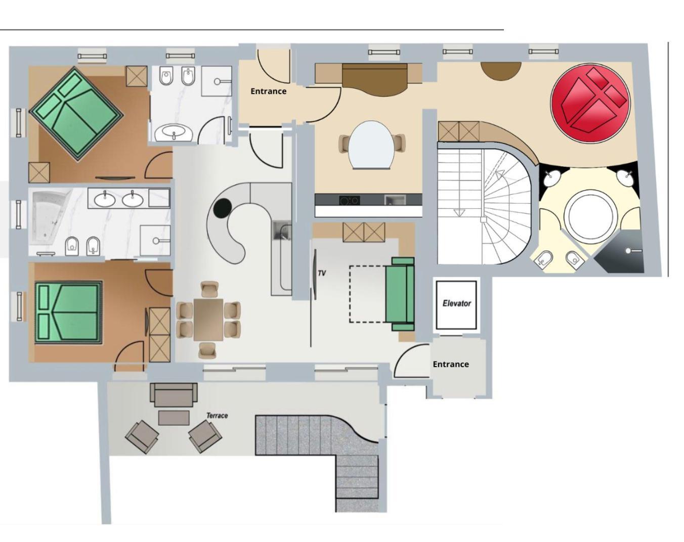 Apartments Villa Venezia Luxury Ортизеи Номер фото