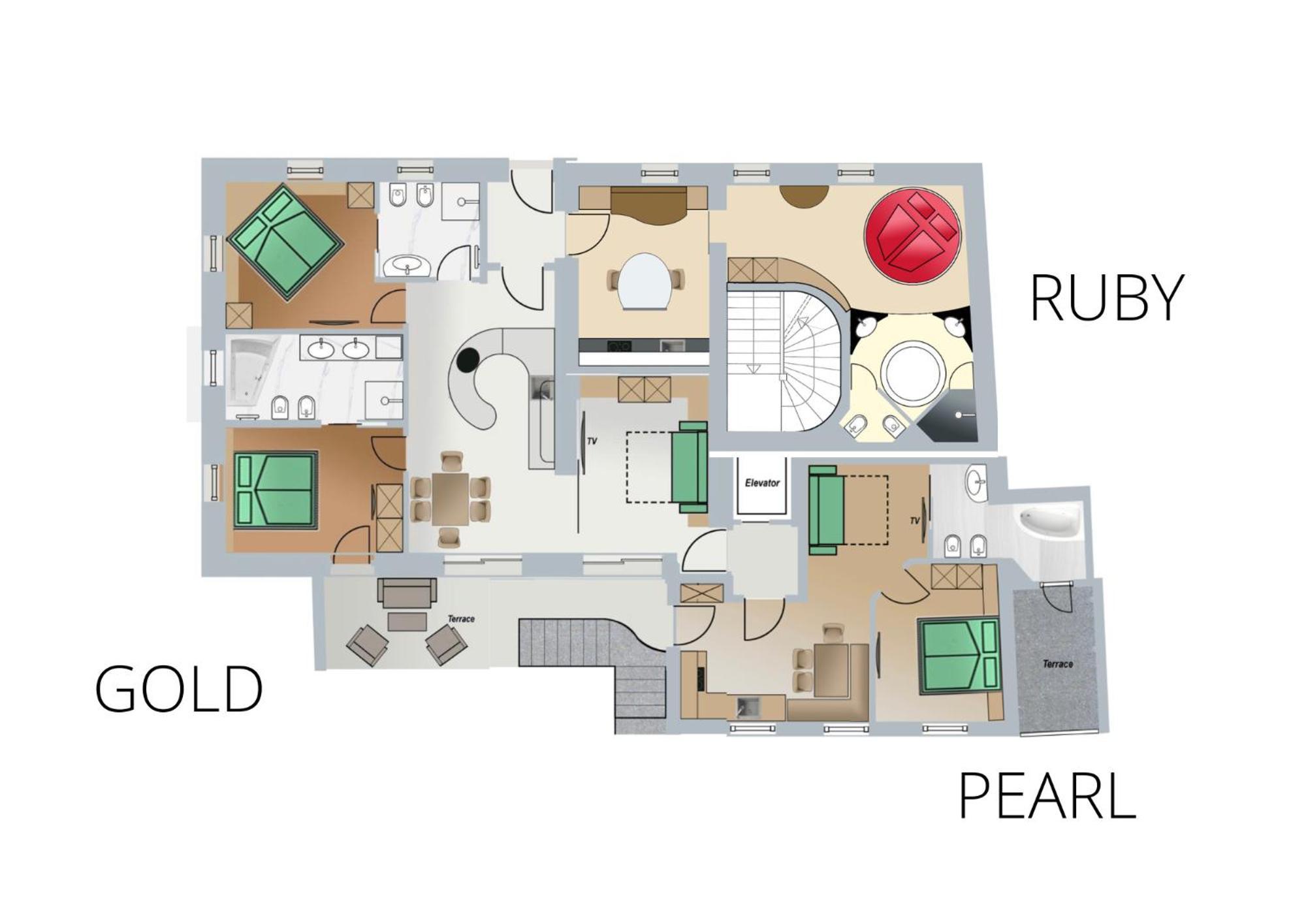 Apartments Villa Venezia Luxury Ортизеи Номер фото